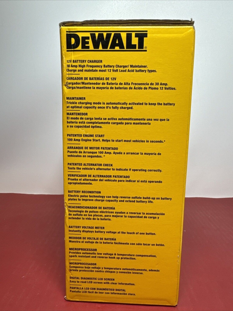 NEW DEWALT 100AMP ENGINE START 12V BATTERY CHARGER/MAINTAINER DXEC100 #2