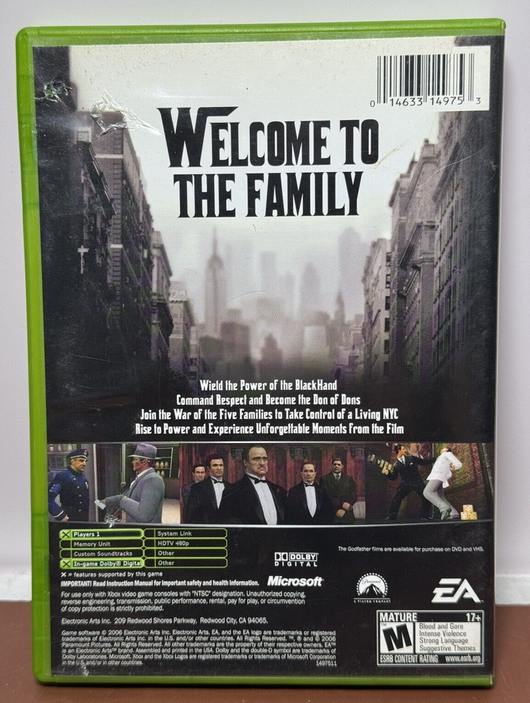 Godfather: The Game (Microsoft Xbox, 2006) - Fast SHIP! #1