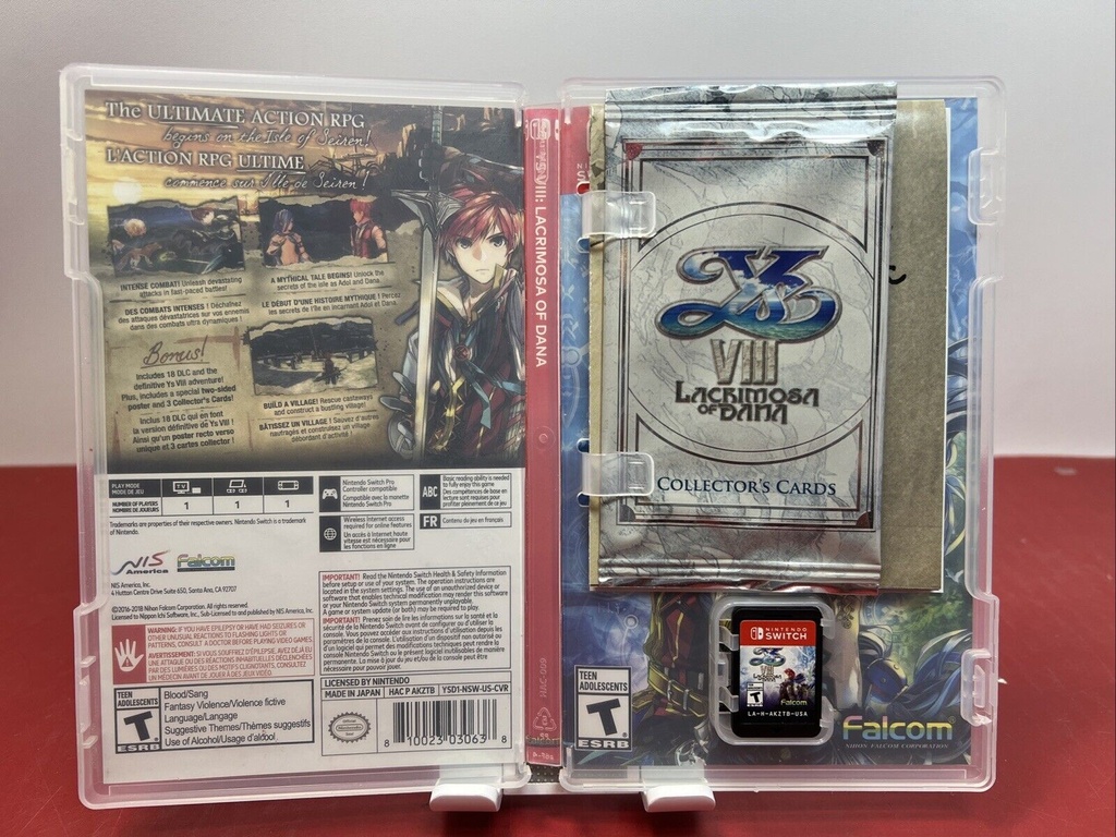 Ys: VIII 8 Lacrimosa of Dana - Adventurer's Edition - Switch - CIB/Sealed Cards #2