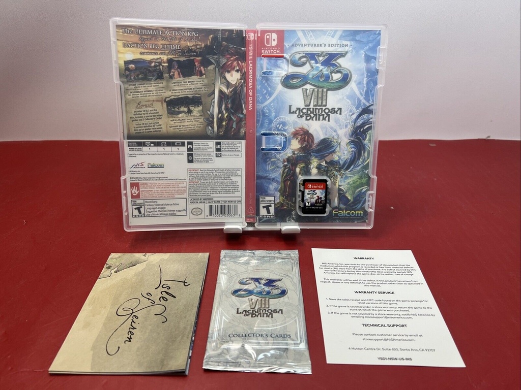 Ys: VIII 8 Lacrimosa of Dana - Adventurer's Edition - Switch - CIB/Sealed Cards #3