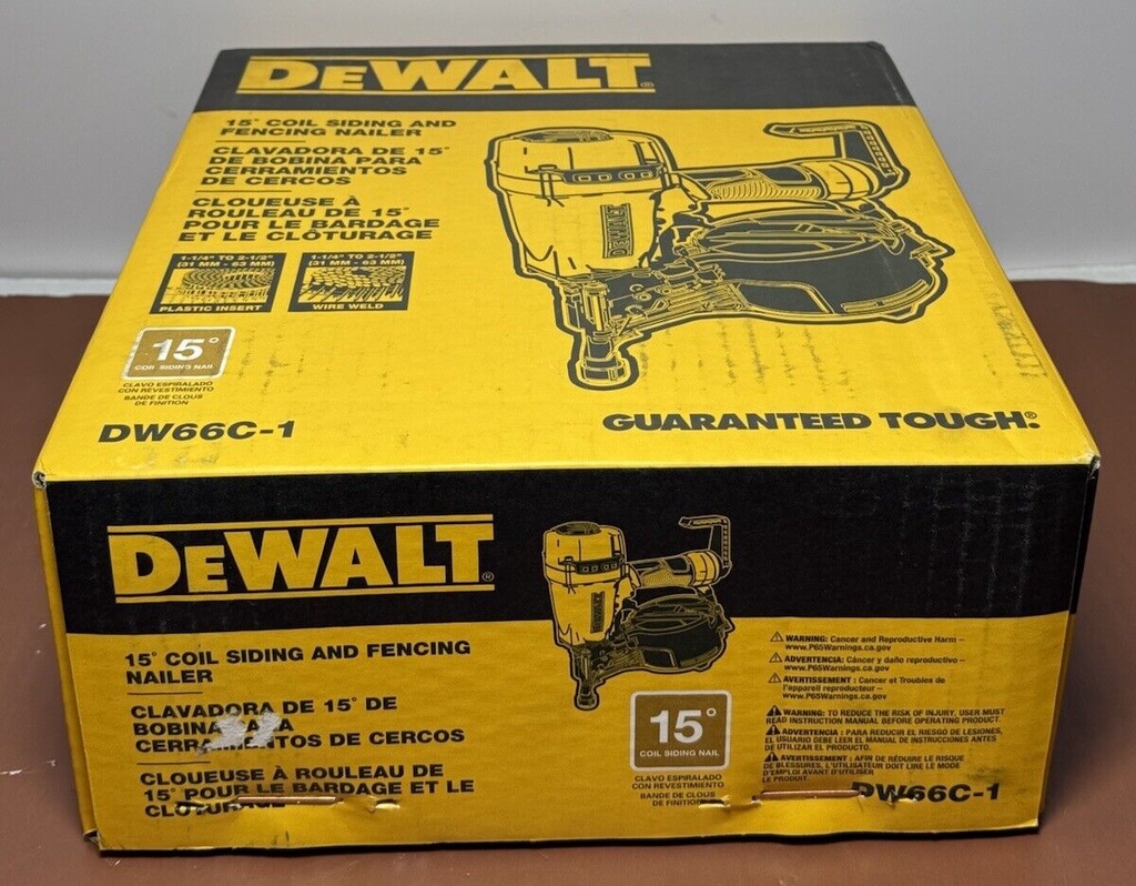 DEWALT COIL SIDING AND FENCING NAILER 15 DEG 2-1/2 IN DW66C-1 #4