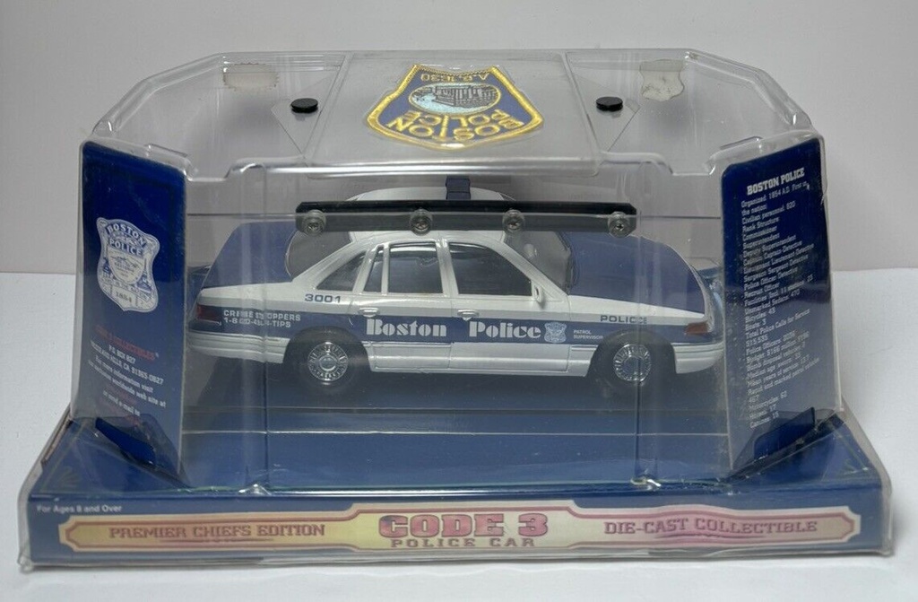 Code 3 Boston Police Premier Chiefs Edition Ford Crown Victoria Police Car #3