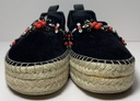 LOUIS VUITTON Black Suede Leather Frontier Embellished Espadrilles Size 37 Eu price