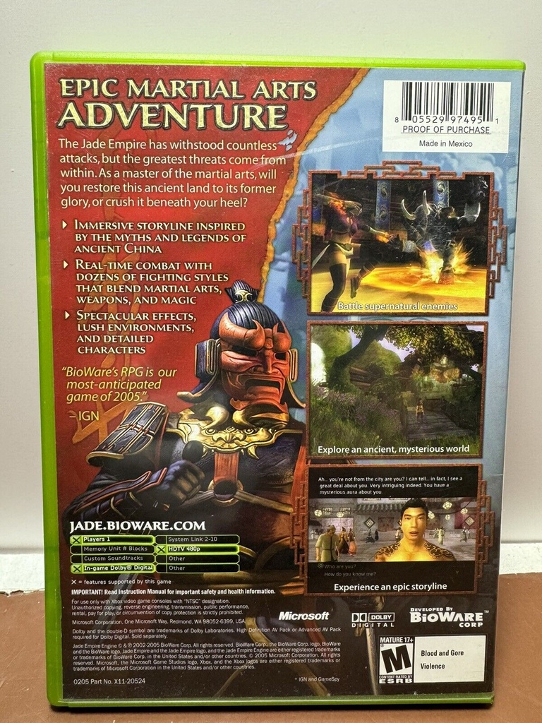 Original Xbox Jade Empire Complete CIB Tested Mint Black Label #2