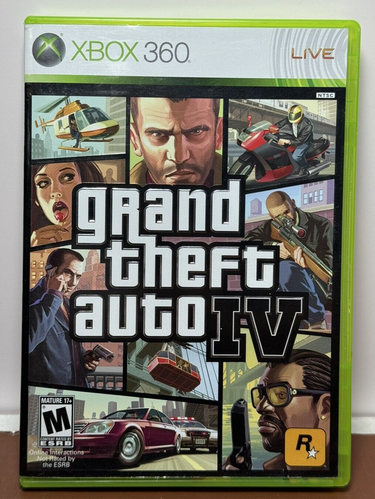 Grand Theft Auto IV (Xbox 360, 2008) CIB with Manual #1