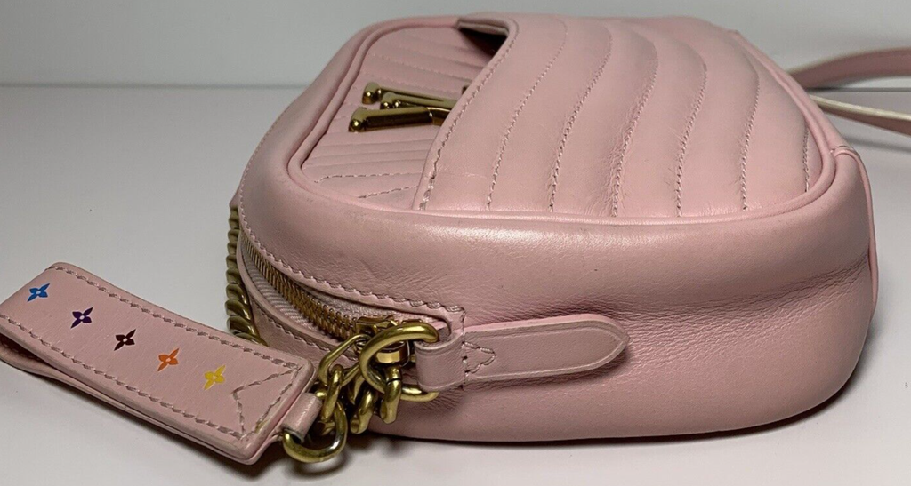 Louis Vuitton New Wave Camera Shoulder Bag Pink Quilted Leather #14