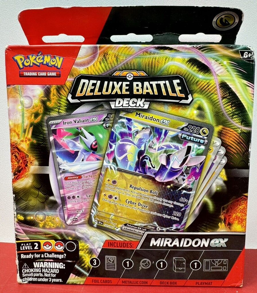 Pokemon Deluxe Battle Deck Miraidon EX (2x) & Ninetales EX Sealed Set Bundle #1