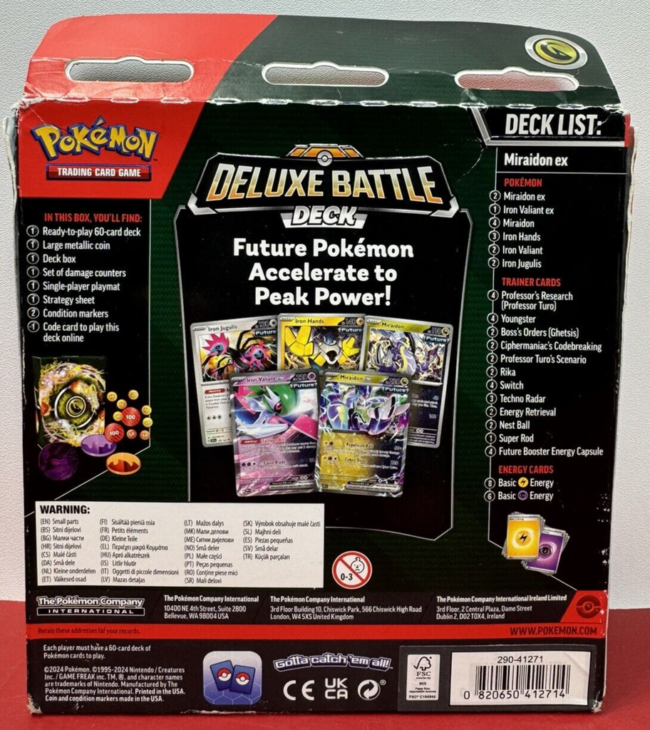 Pokemon Deluxe Battle Deck Miraidon EX (2x) & Ninetales EX Sealed Set Bundle #2