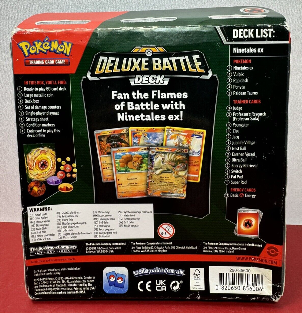 Pokemon Deluxe Battle Deck Miraidon EX (2x) & Ninetales EX Sealed Set Bundle #4