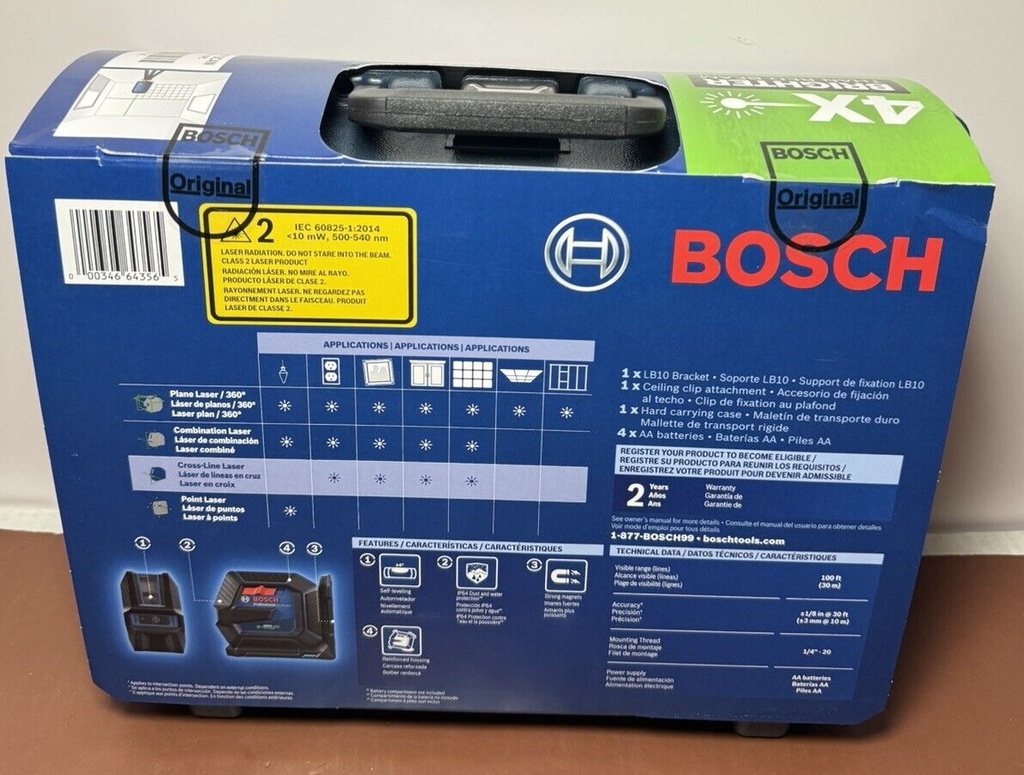 Bosch GLL100-40G 100 ft. Green Laser Level Self Leveling with VisiMax Technology #2