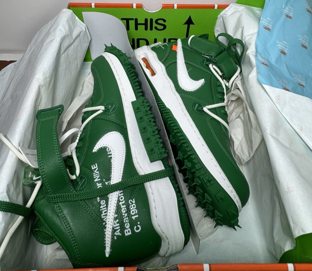 Nike Air Force 1 Mid x Off-White Pine Green DR0500-300 Size 10 Men's -11.5 WMNS #7