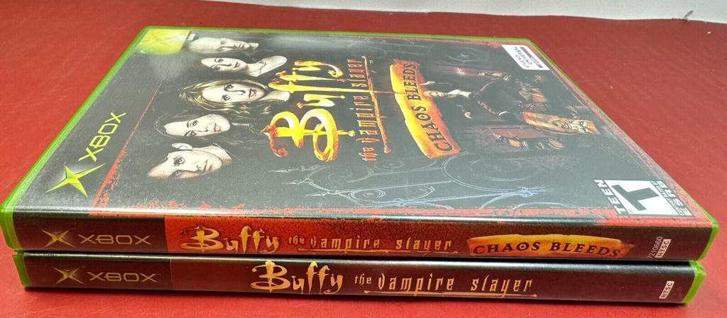 Buffy the Vampire Slayer and Chaos Bleeds Xbox Both CIB Complete W/ Reg Card #2