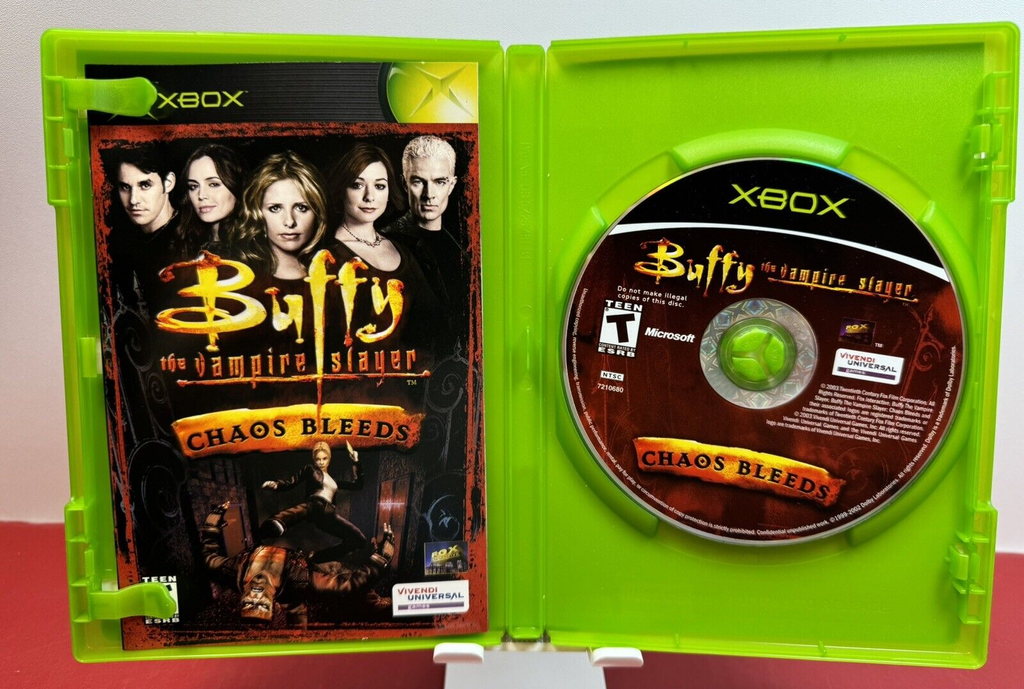 Buffy the Vampire Slayer and Chaos Bleeds Xbox Both CIB Complete W/ Reg Card #3