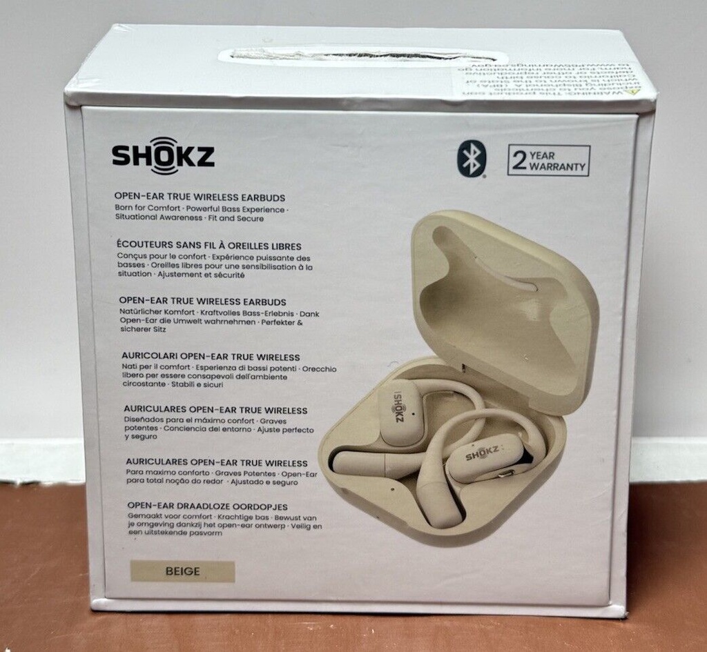 New Sealed Shokz Openfit Beige Open Ear True Wireless Bluetooth Headphones #1