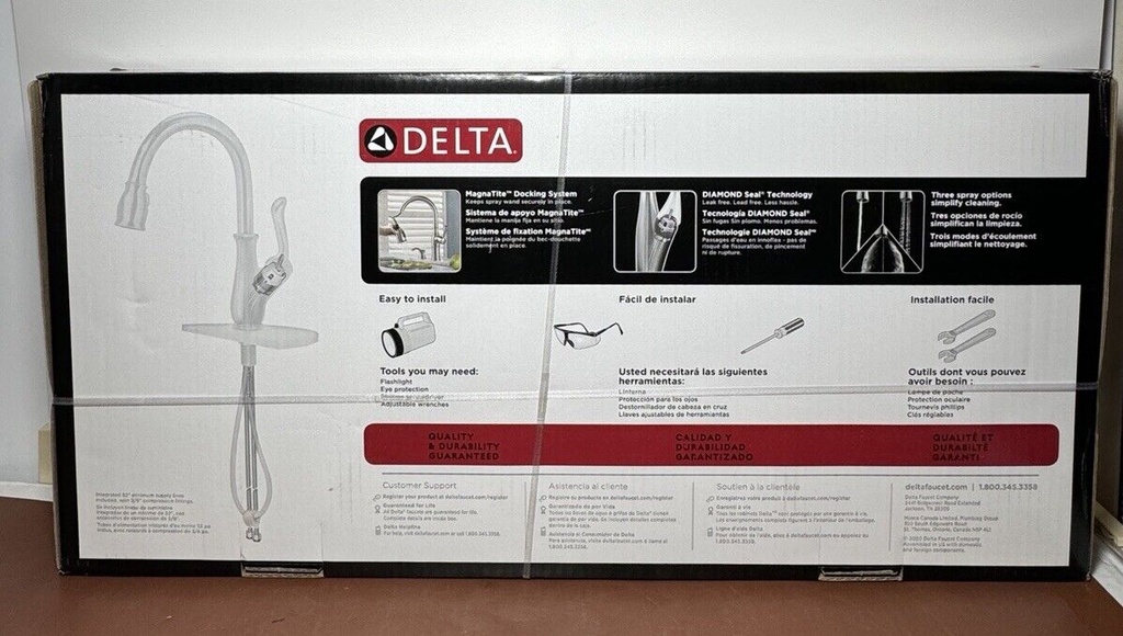 Delta 19814Z-SPSD-DST Alpen Pull-Down Kitchen Faucet Stainless Finish #1