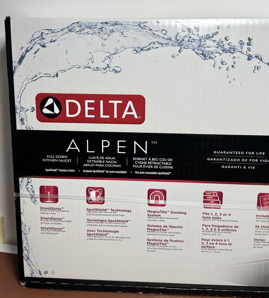 Delta 19814Z-SPSD-DST Alpen Pull-Down Kitchen Faucet Stainless Finish #4