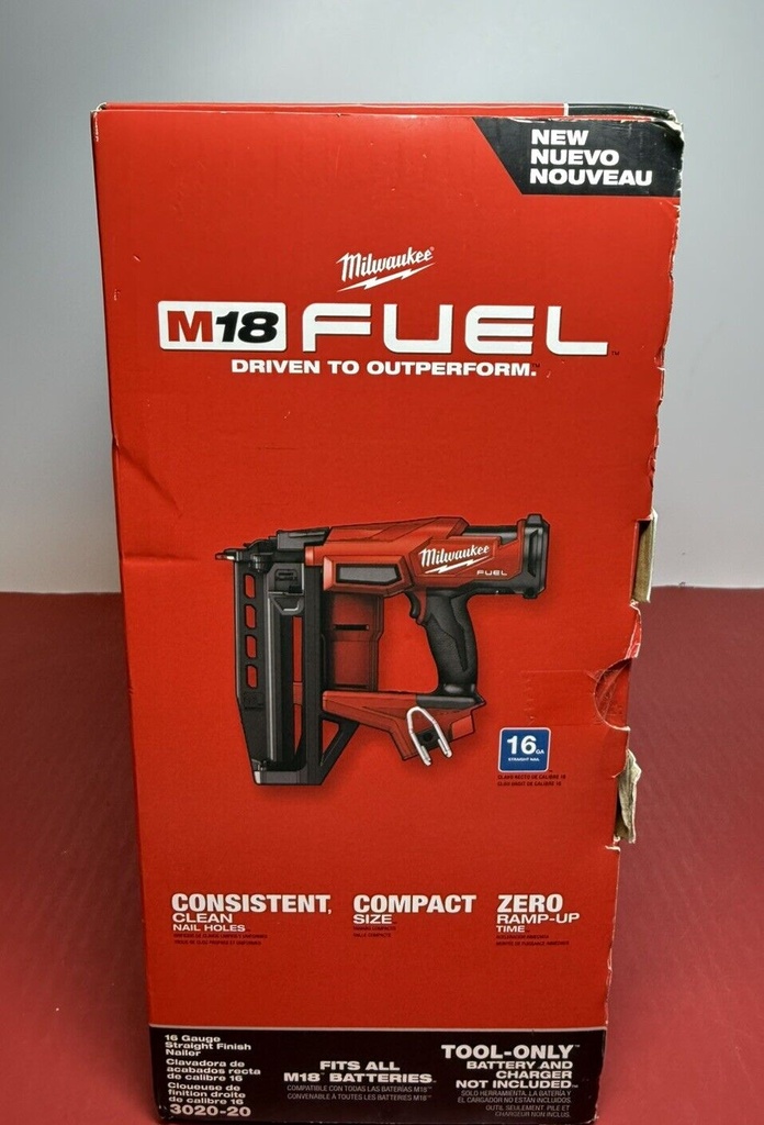 Milwaukee 3020-20 M18 FUEL 18V 16 Gauge Straight Finish Nailer Brushless NEW #4