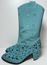 New Gucci Women's Sea Green Jacquard Cowboy Boots with Crystals 631268 3720 cost