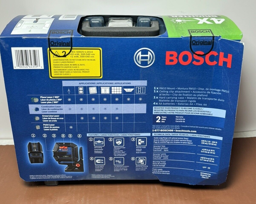 Bosch 165 ft. Green Combination Laser Level Self Leveling GCL100-40G- Brand New #1