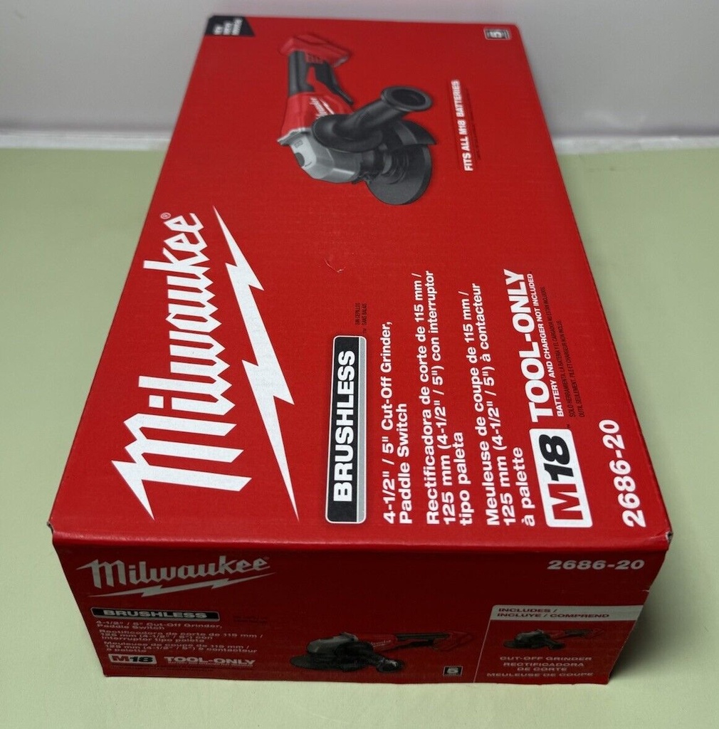 Milwaukee M18 Grinder with Paddle Switch BRUSHLESS 4.5"/5" 2686-20 (Tool Only) #4