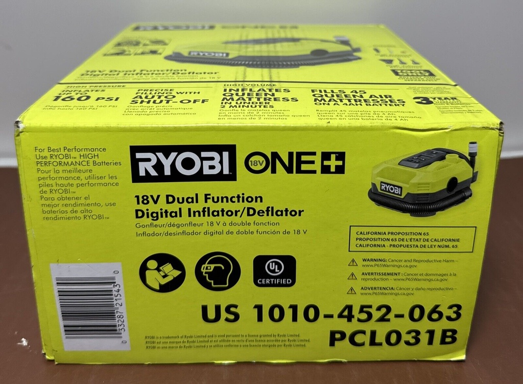 RYOBI ONE+ 18V Dual Function Digital Inflator/Deflator (Tool Only) PCL031B #5