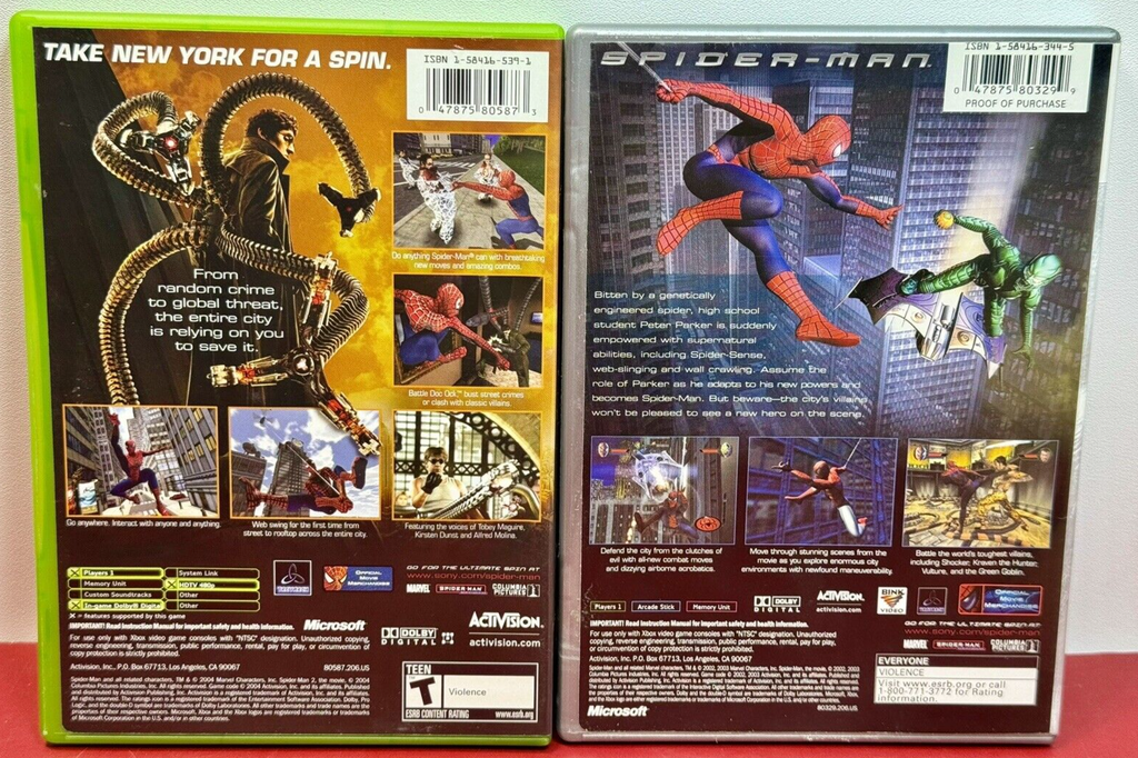 Spider-Man 1 and 2 Platinum Hits Bundle (Microsoft Xbox) - Great #1