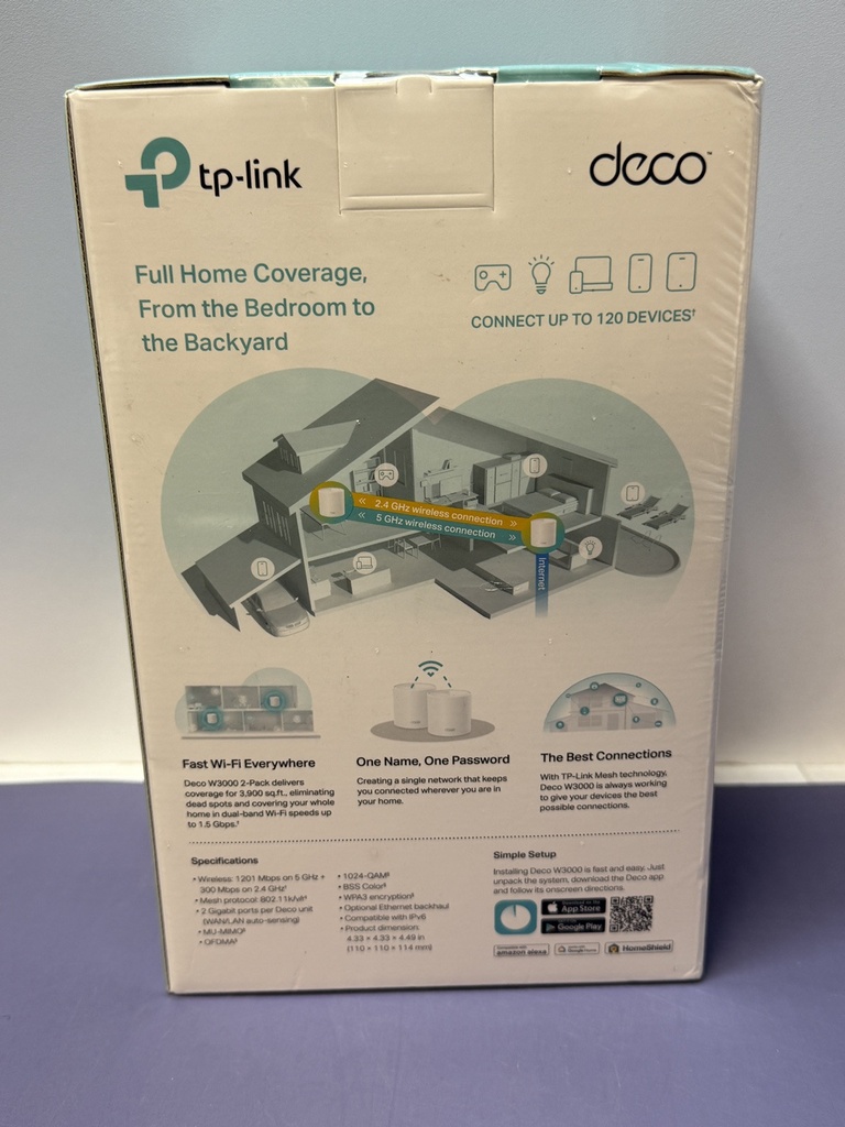 TP-Link AX1500 Whole Home Mesh Wi-Fi 6 2pk System, NEW, FACTORY SEALED #1