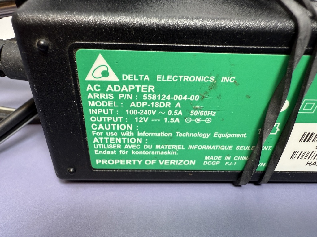 Genuine Delta ADP-18DR A AC Adapter 12V 1.5A 18W 558124-004-00 Power Supply #1