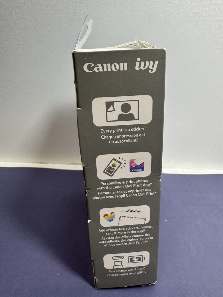 CANON IVY 2  Mini Photo Printer 2nd Generation Pure White - OPEN BOX #1