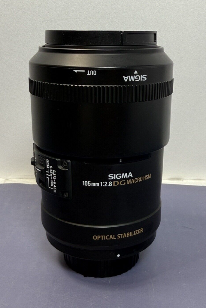 Sigma EX DG 105mm f/2.8 Macro OS HSM Lens for Nikon w/ Hood - Black #1