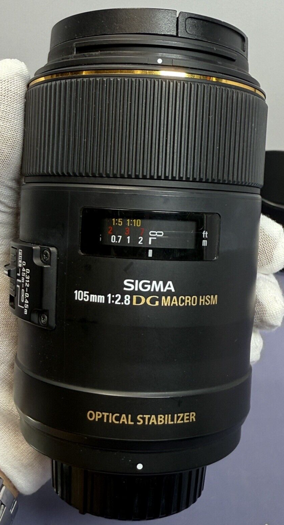 Sigma EX DG 105mm f/2.8 Macro OS HSM Lens for Nikon w/ Hood - Black #3