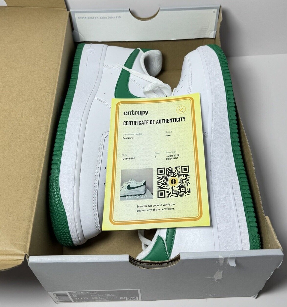 Nike Air Force 1 '07 Shoes White Malachite FJ4146-102 Men's US SZIE 9-NIB #6