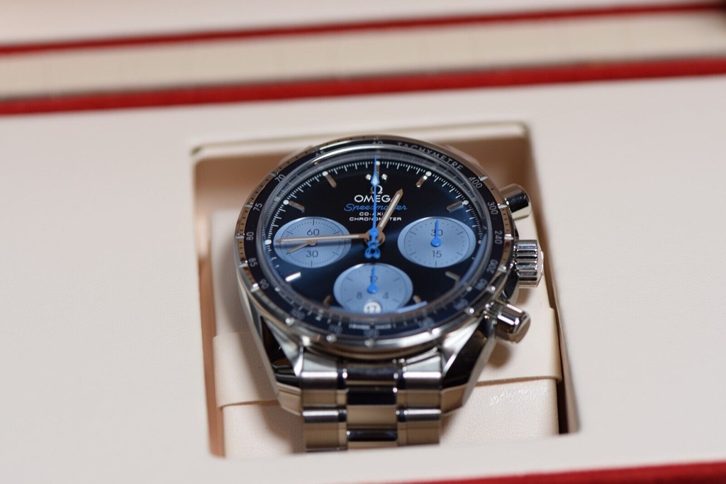 Mint Omega Speedmaster 38 Orbis Edition Blue Dial Watch 324.30.38.50.03.002 #2