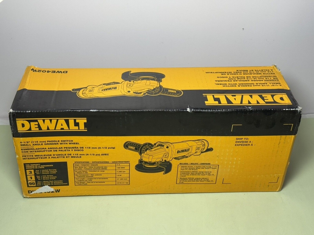 *NEW* Dewalt 11-Amp Corded 4-1/2 in. Small Angle Grinder, DWE402W #2