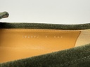 GUCCI Men's Olive Green Jordy Guccissima Suede Loafers Silver Horsebit Size 41 with delivery