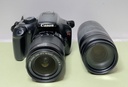 Canon EOS Rebel T3 Camera Lenses EF-S 18-55mm & EF 75-300mm+Batt, charger, bag used