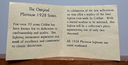 Colibri 1928 Limited Edition Platinum Lighter 0073 of 2000 - Vintage Collectible buy