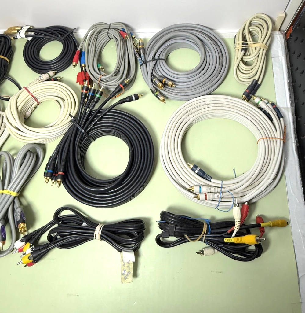 Lot Bulk RCA Audio Video Cables #1