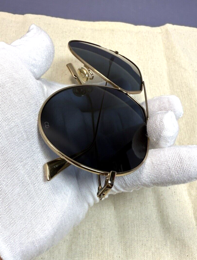 CHRISTIAN DIOR Gold / Grey Lens Aviator Stellaire3 Sunglasses J5GKU 65-01-145 #10