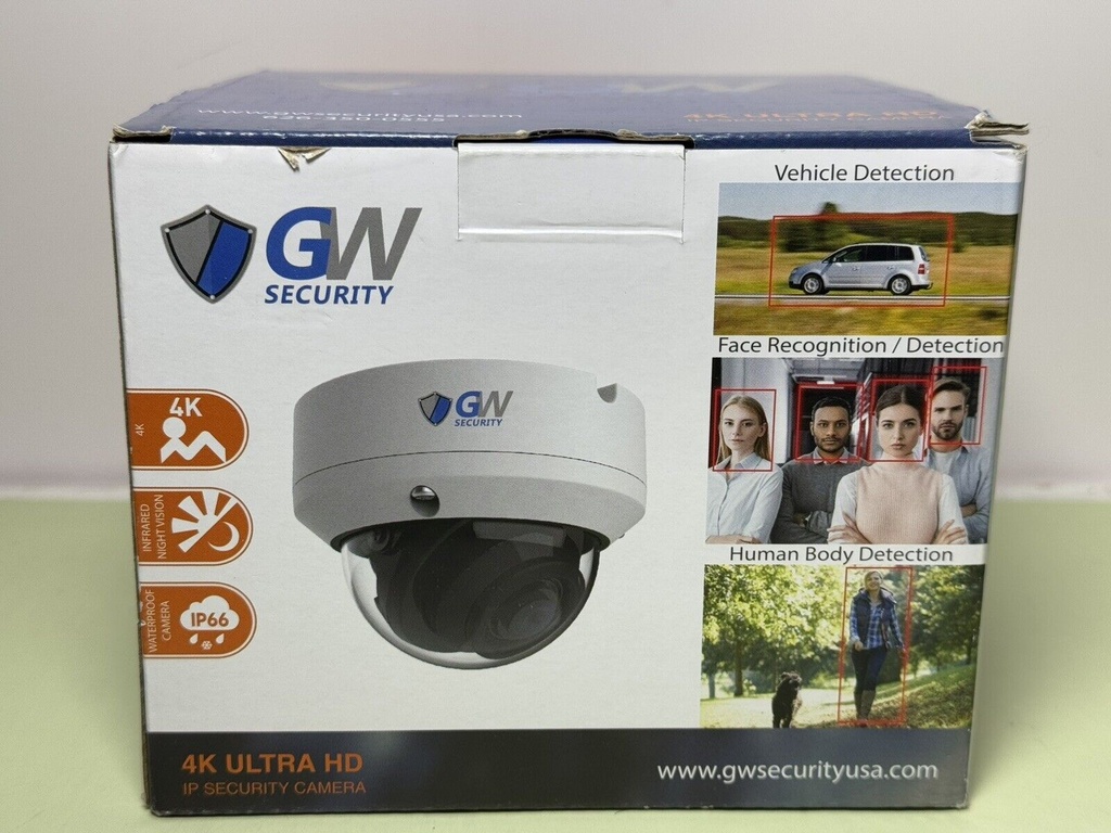 4pc- GW Security GW8533MIC 8MP 2.8mm 4K Ultra HD IP PoE Dome Security Camera #1