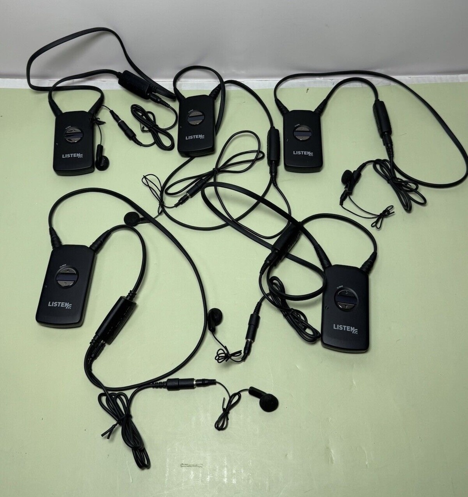 Listen Technologies LR-3200-072 Basic DSP RF Receiver 72 MHz Set of 5+ 5 LA-401 #3