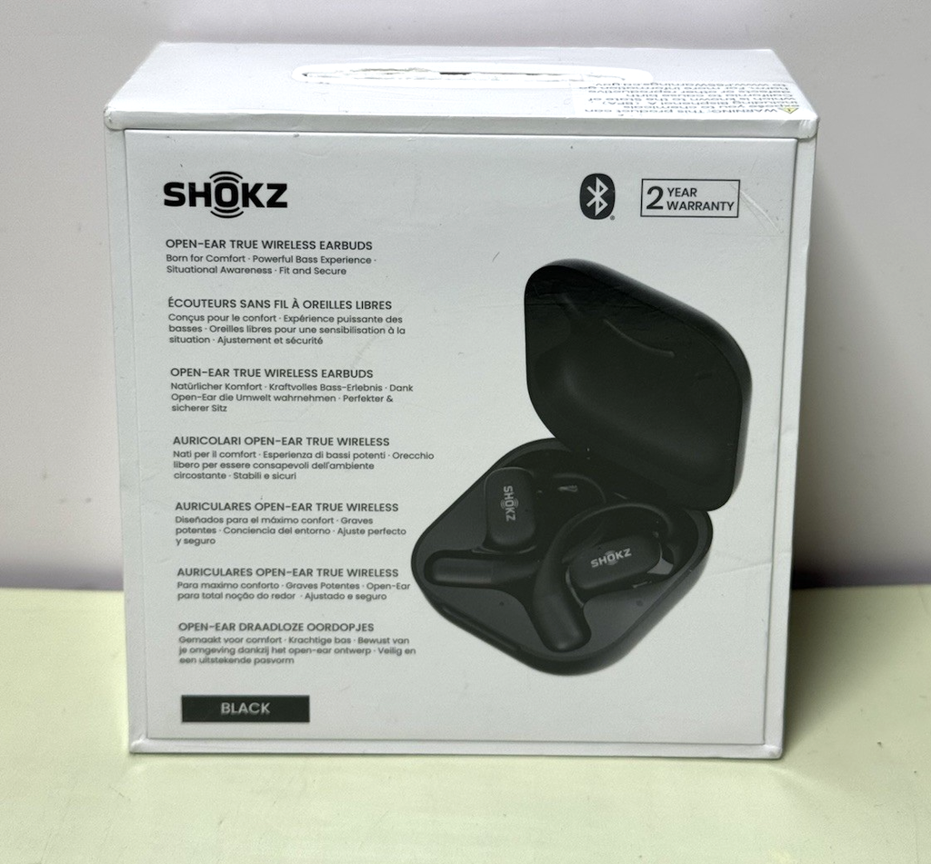 Brand New - Shokz OpenFit Open-Ear Bluetooth True Wireless Earbuds - Black T910 #3