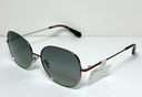 Coach Women's HC7108 HC/7108 934111 Shiny Burgundy/Silver Round Sunglasses 57mm used