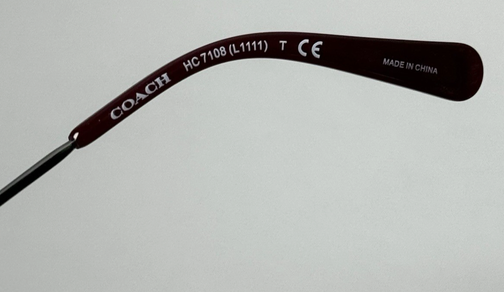 Coach Women's HC7108 HC/7108 934111 Shiny Burgundy/Silver Round Sunglasses 57mm #7