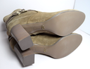 Dior Women's Taupe Suede Double Buckled Straps Ankle Boots at best price