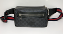 GUCCI GG Supreme belt Waist Body bag Fanny Pack 474293 canvas Black cross body used