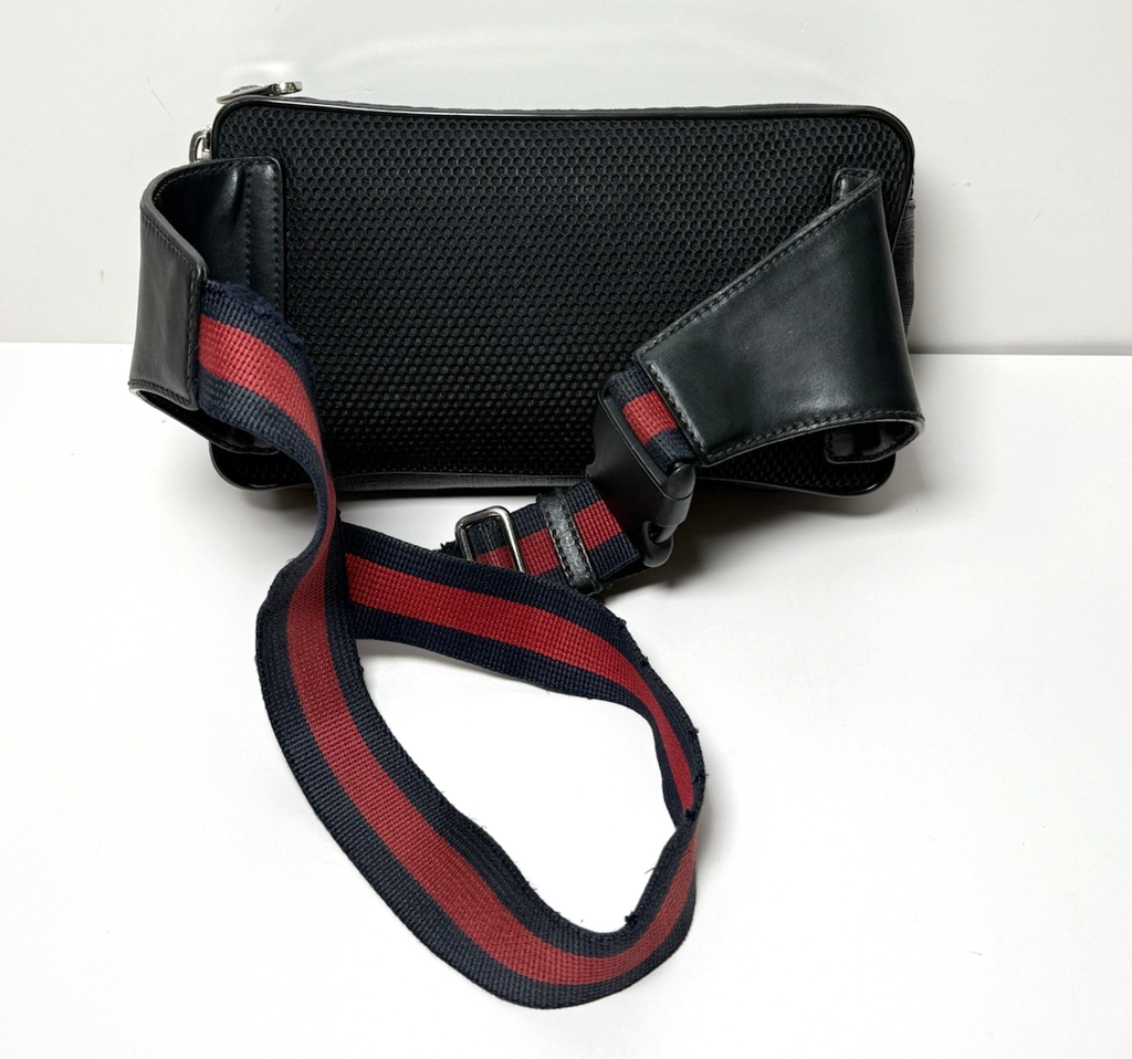 GUCCI GG Supreme belt Waist Body bag Fanny Pack 474293 canvas Black cross body #2