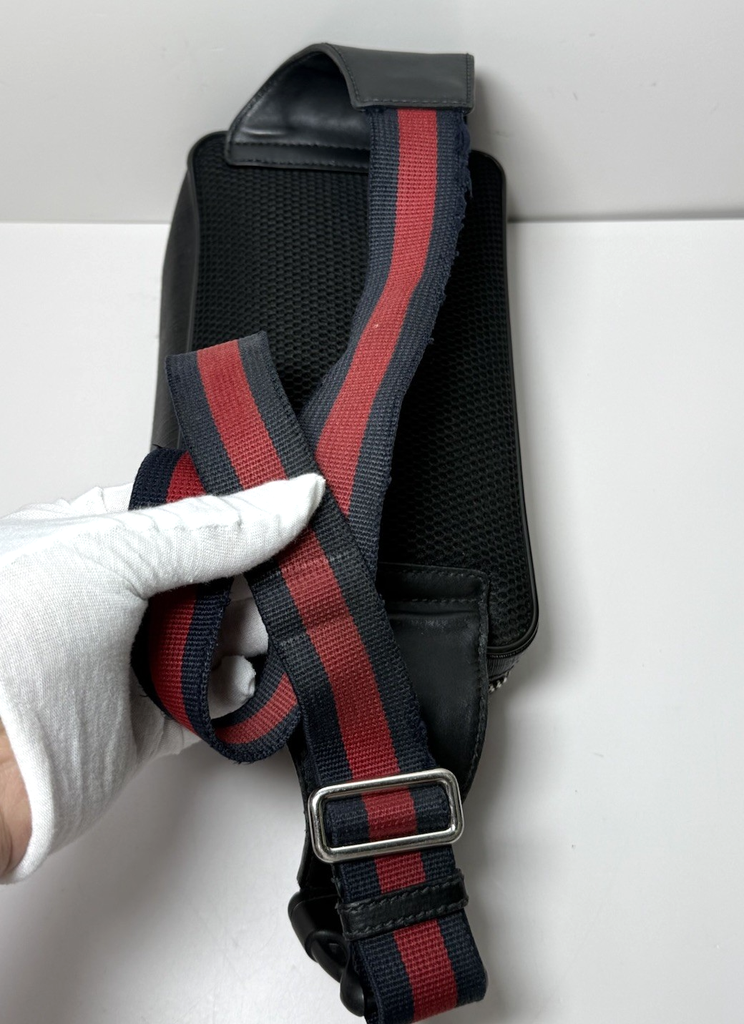 GUCCI GG Supreme belt Waist Body bag Fanny Pack 474293 canvas Black cross body #7