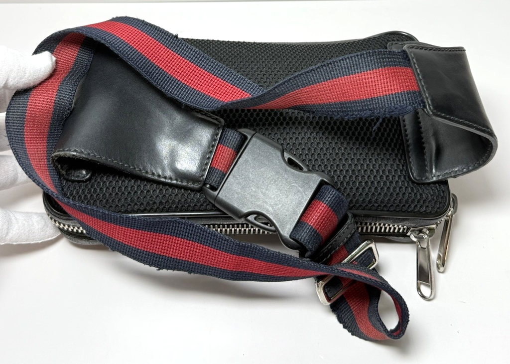 GUCCI GG Supreme belt Waist Body bag Fanny Pack 474293 canvas Black cross body #12