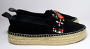 Louis Vuitton Black Suede Leather Frontier Embellished Espadrille Flats Size -37 price
